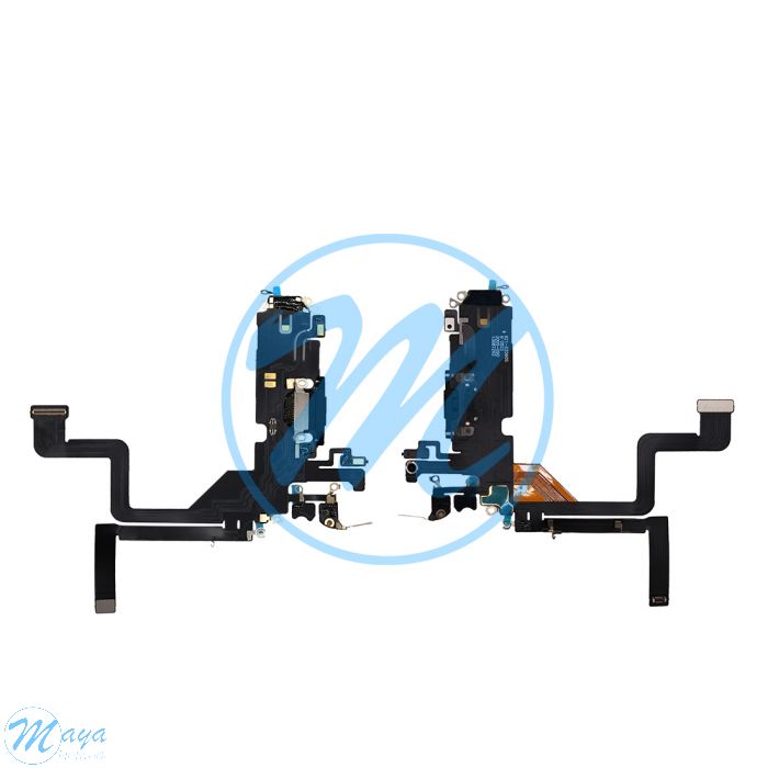 iPhone 14 Pro Charging Port with Flex Cable Replacement Part - Space Black