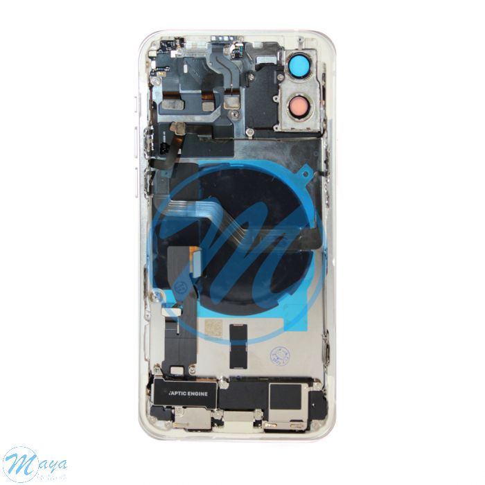 iPhone 12 Back Housing with Small Parts - White (NO LOGO)