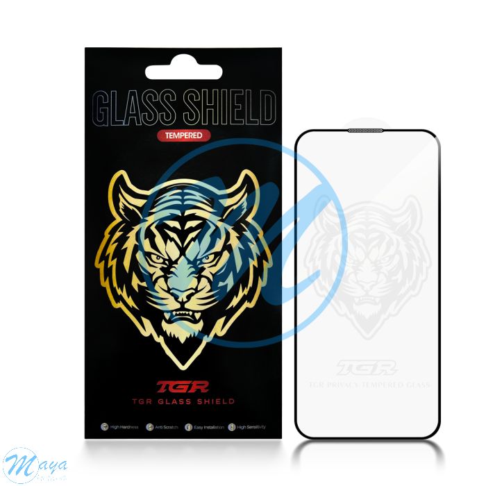 iPhone 15 Pro Max Tempered Glass Screen Protector - Black Border