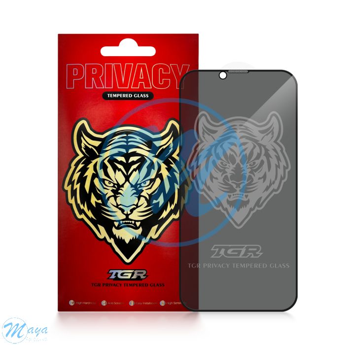 iPhone 14 Plus/13 Pro Max Tempered Glass Privacy Screen Protector - Black Border