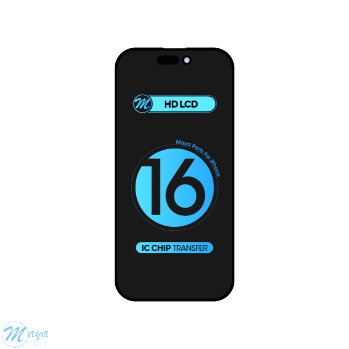 iPhone 16 (Alpha HD LCD) Replacement Part - Black