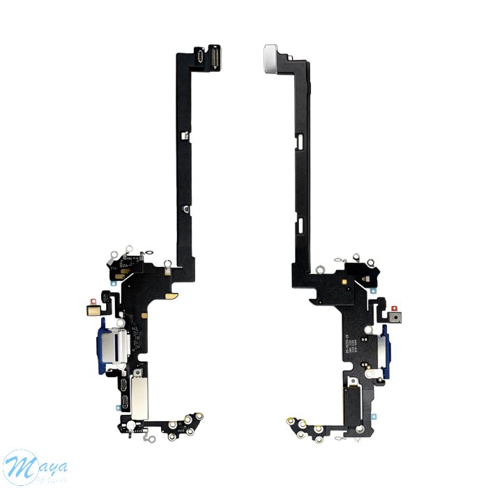 iPhone 17 Pro Charging Port with Flex Cable Replacement Part - Deep Blue