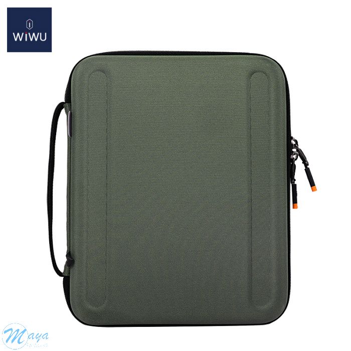 WiWU Parallel Hardshell Bag Efficient Storage Tablet Case for iPad size 12.9 inches - Green