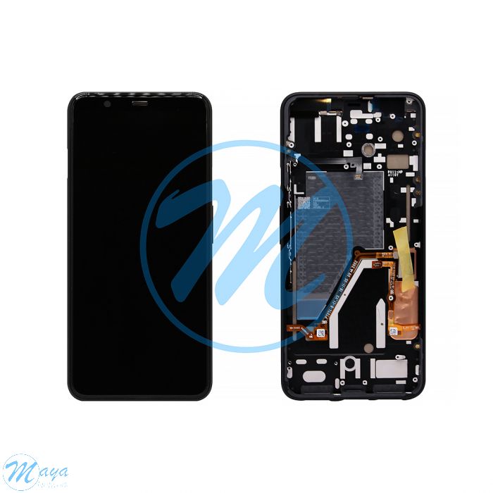 Google Pixel 4 XL OLED with Frame Replacement Part - Black