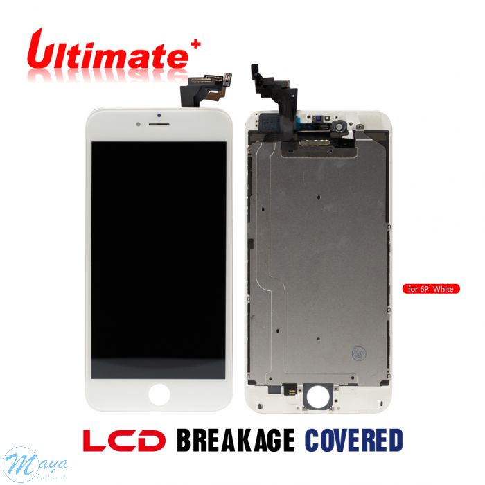 iPhone 6 Plus (Ultimate Plus) Replacement Part with Metal Plate - White