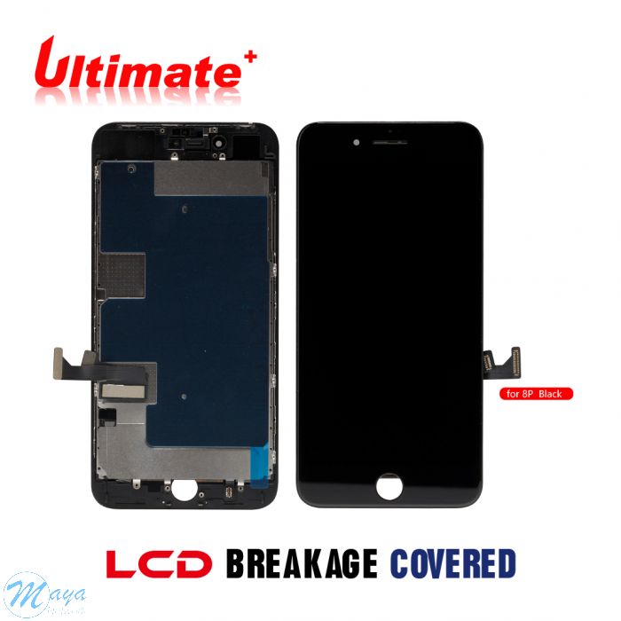 iPhone 8 Plus (Ultimate Plus) Replacement Part with Metal Plate - Black