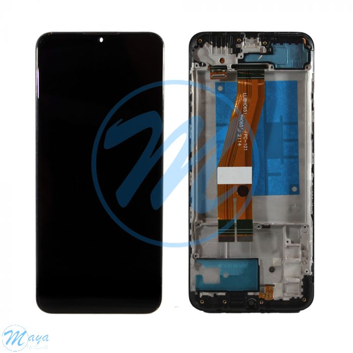 Samsung A03S (2021 - Single-SIM/Type-C Frame) A037M LCD (with Frame) Replacement Part - Black