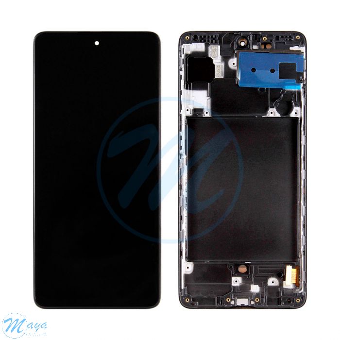 Samsung A71 (2020) A715 Incell (with Frame) Replacement Part - Black