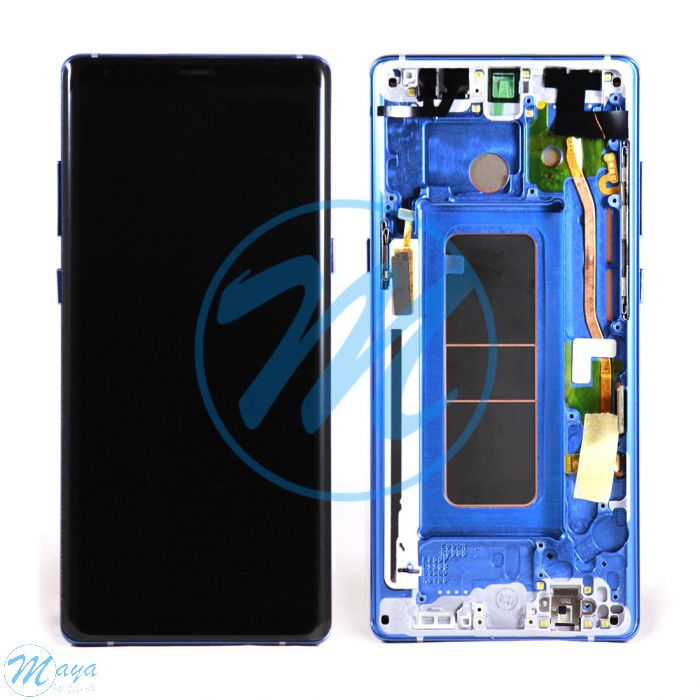 (Refurbished) Samsung Note 8 (with Frame) Replacement Part - Blue