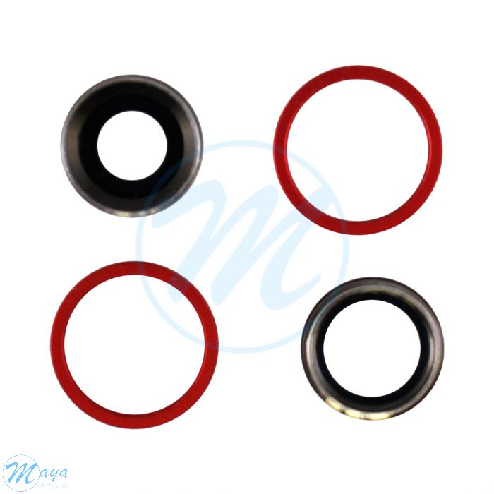 iPhone 11 Rear Camera Cover and Lens Replacement Part - Red