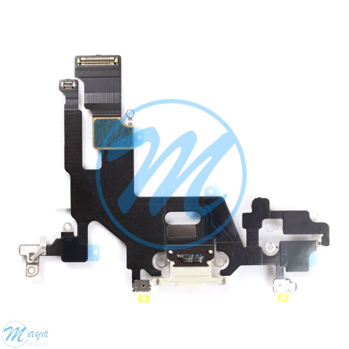 iPhone 11 Charging Port with Flex Cable Replacement Part - White