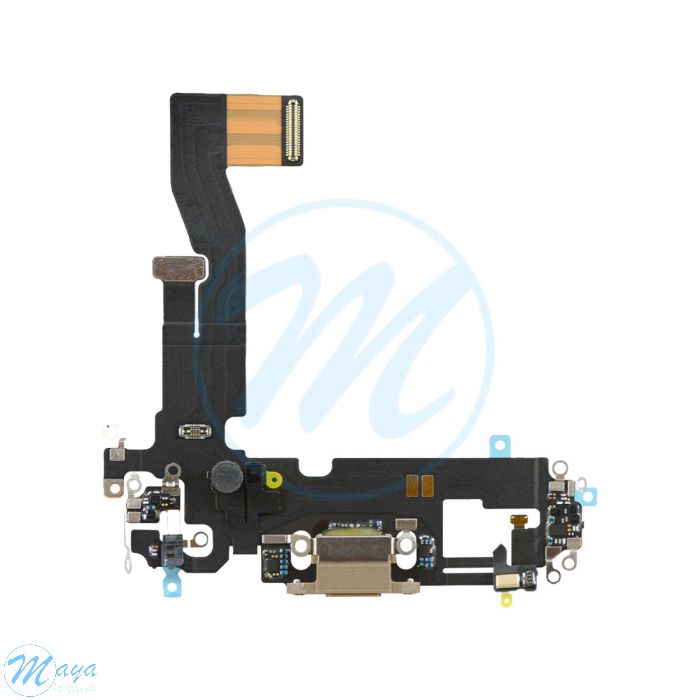 iPhone 12 Pro Charging Port with Flex Cable Replacement Part - Gold