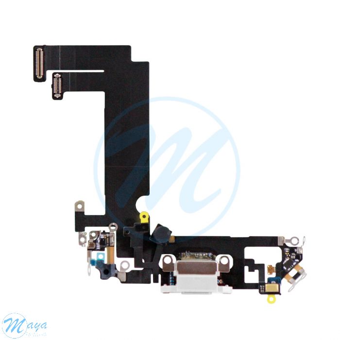 iPhone 12 Mini Charging Port with Flex Cable Replacement Part - White
