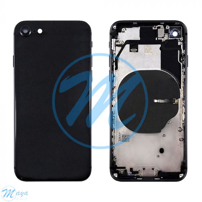 iPhone 8 Back Housing with Small Parts - Black (NO LOGO)