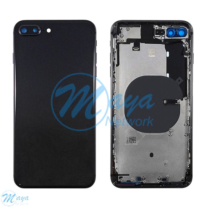 iPhone 8 Plus Back Housing with Small Parts - Black (NO LOGO)