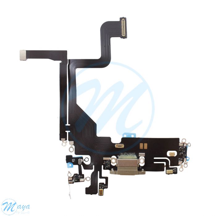 iPhone 13 Pro Charging Port with Flex Cable Replacement Part - Gold