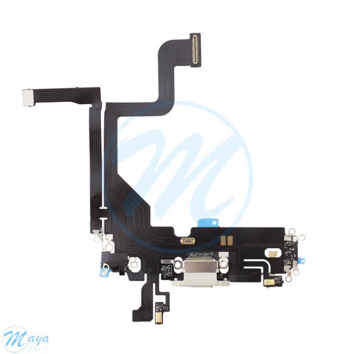 iPhone 13 Pro Charging Port with Flex Cable Replacement Part - Silver