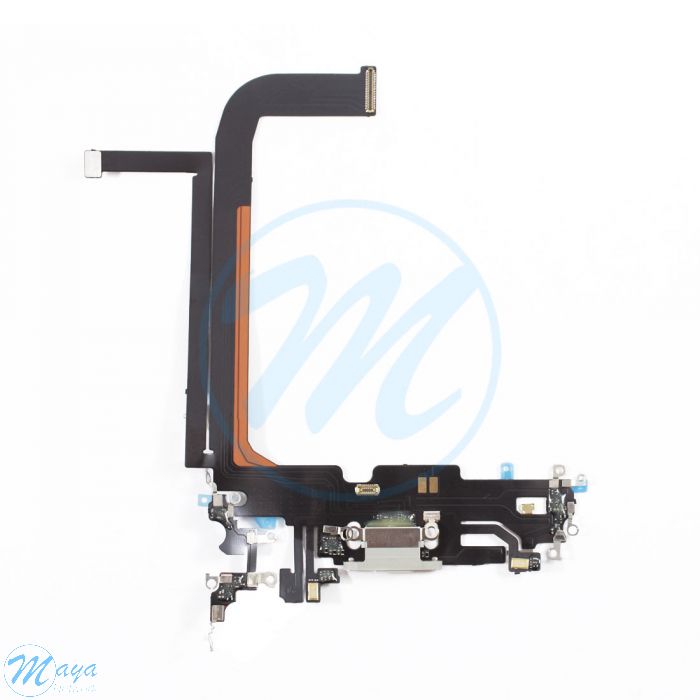 iPhone 13 Pro Max Charging Port with Flex Cable Replacement Part - Silver