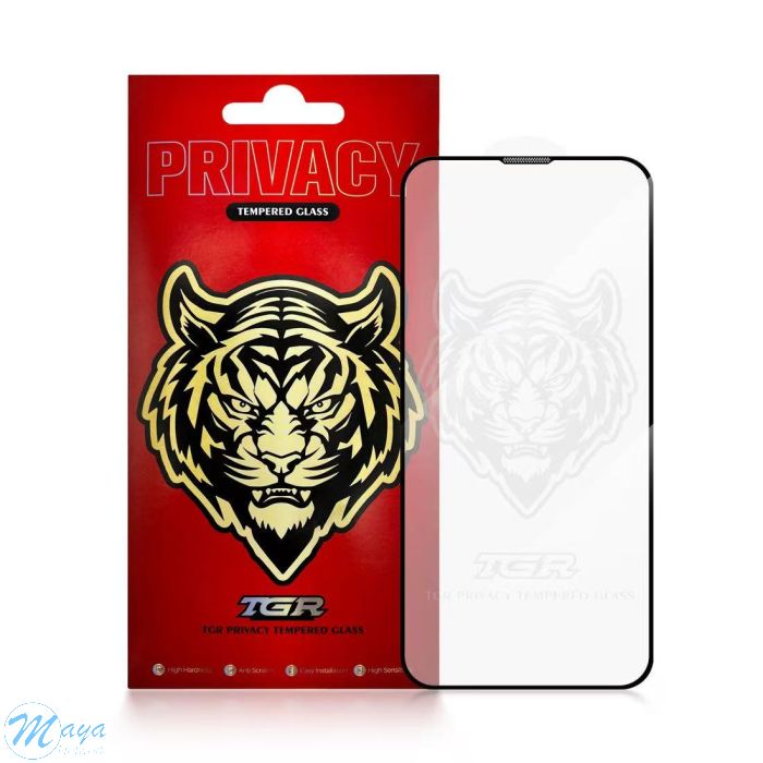 iPhone 16e/14/13/13 Pro Tempered Glass Privacy Screen Protector - Black Border