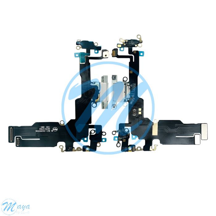 iPhone 15 Charging Port with Flex Cable Replacement Part - Blue