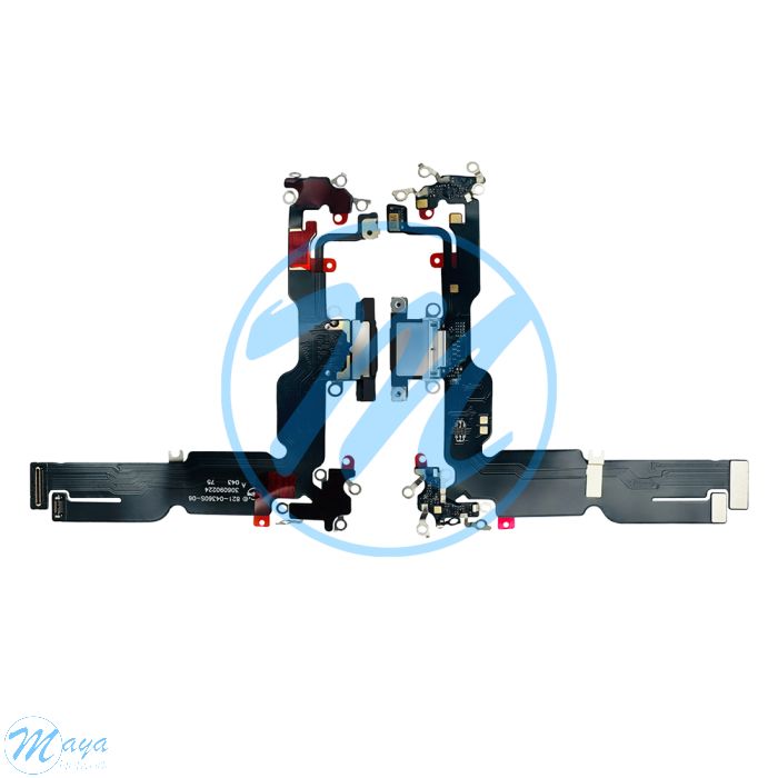 iPhone 15 Plus Charging Port with Flex Cable Replacement Part - Black