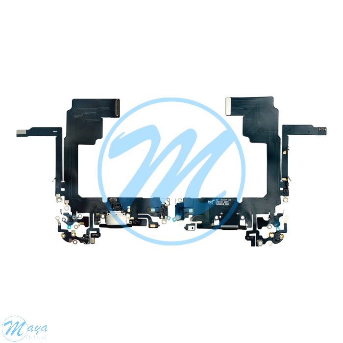 iPhone 15 Pro Charging Port with Flex Cable Replacement Part - Titanium Black