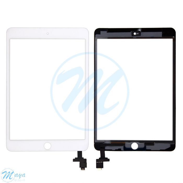 iPad Mini 3 (HQC) Digitizer without Home Button - White