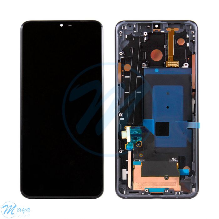 LG G7 ThinQ LCD (with Frame) Replacement Part - Aurora Black