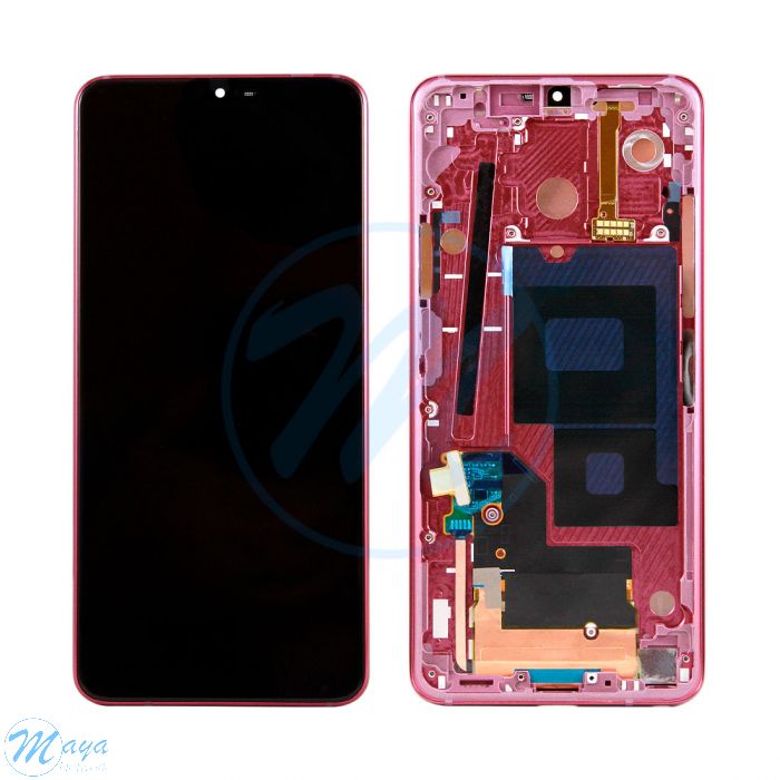 LG G7 ThinQ LCD (with Frame) Replacement Part - Raspberry Rose