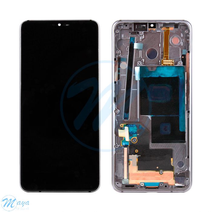LG G7 ThinQ LCD (with Frame) Replacement Part - Platinum Gray