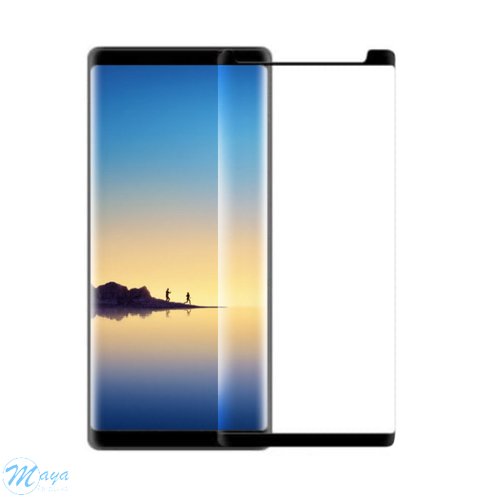 Samsung Note 8 Tempered Glass - Black - (without Packaging) Screen Protector 