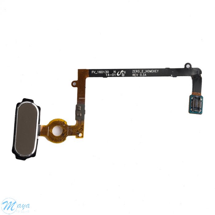 Samsung S6 Edge Home Button with Flex Cable - Black