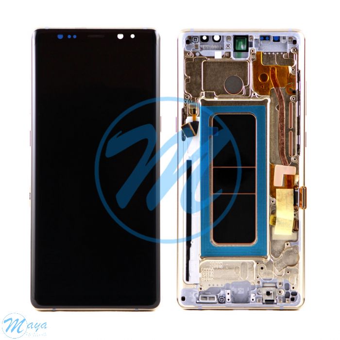 (Refurbished) Samsung Note 8 (with Frame) Replacement Part - Gold