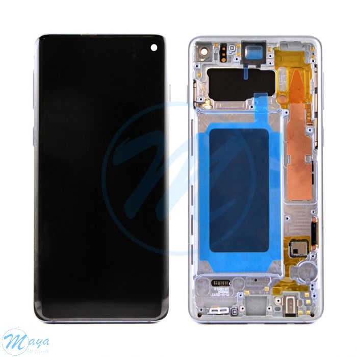 (Refurbished) Samsung S10 (with Frame) Replacement Part - Prism Blue