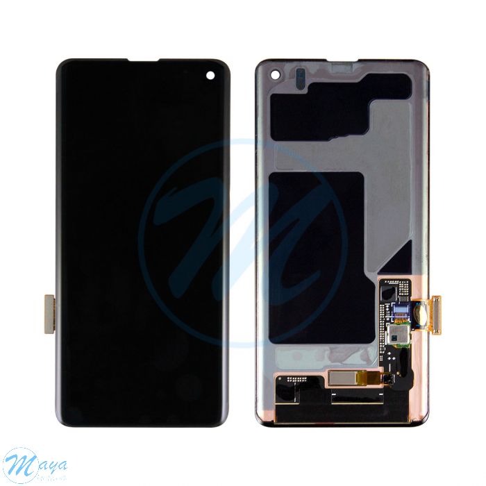 (Refurbished) Samsung S10 without Frame Replacement Part - Black