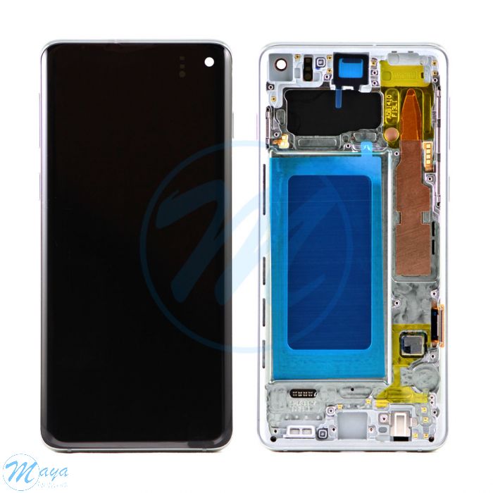 (Refurbished) Samsung S10 with Frame Replacement Part - Prism Green