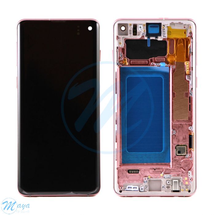 Samsung S10 with Frame Replacement Part - Flamingo Pink (No Logo)