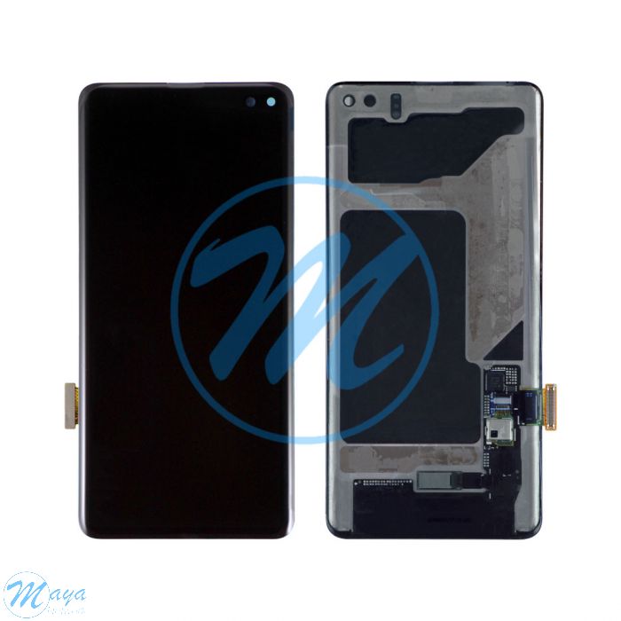 (Refurbished) Samsung S10 Plus (without Frame) Replacement Part - Black