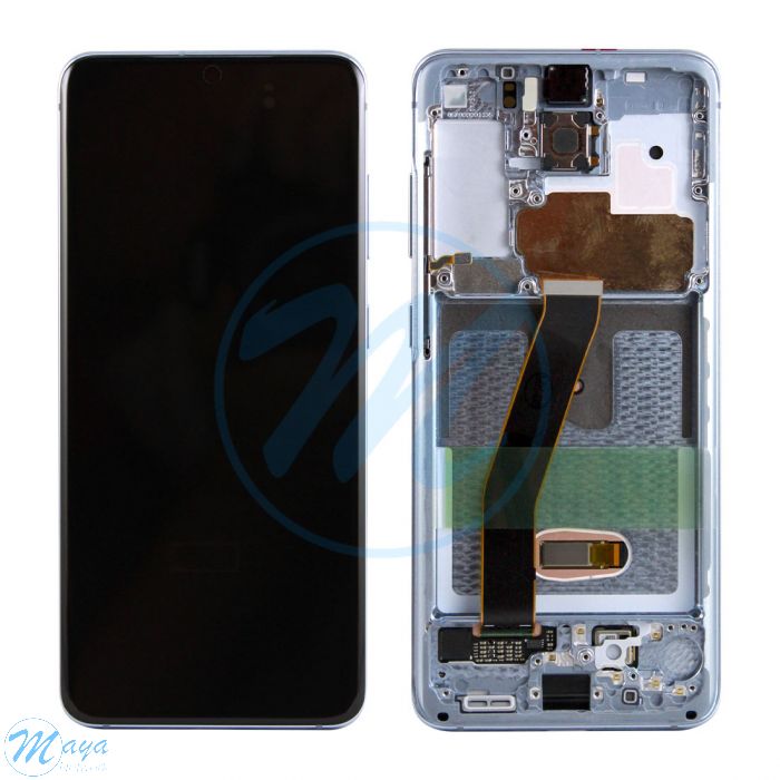 (Refurbished) Samsung S20 5G (with Frame) Replacement Part - Cloud Blue