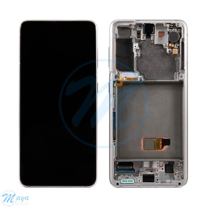 (Refurbished) Samsung S21 5G (with Frame) Replacement Part - Phantom White