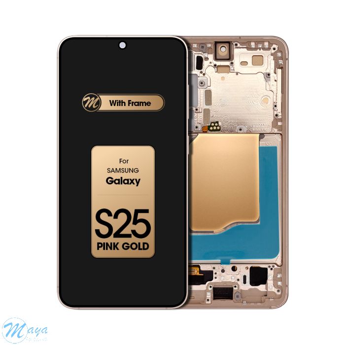 (TFT) Samsung S25 5G (with Frame) Replacement Part - Pink Gold
