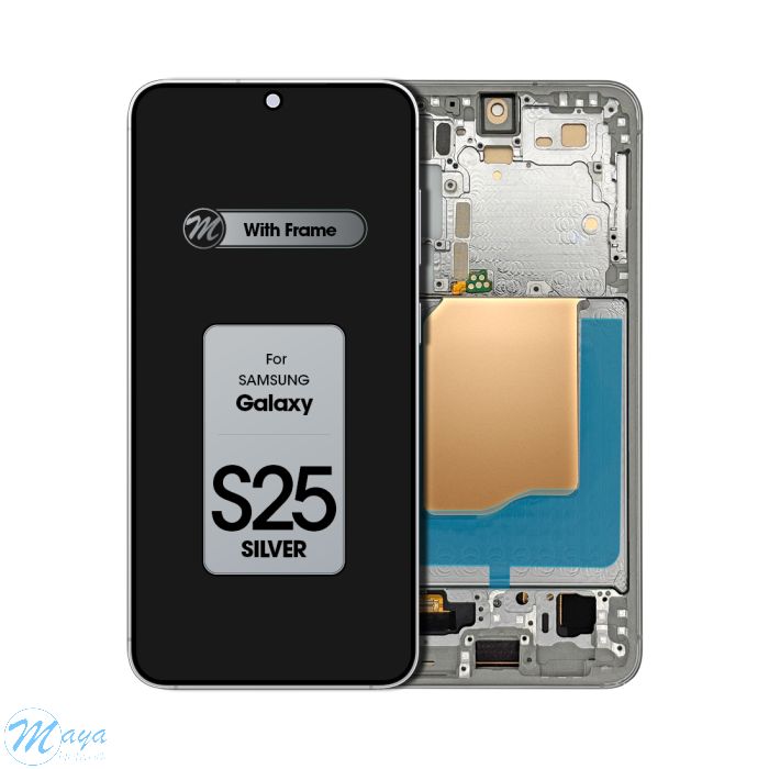 (TFT) Samsung S25 5G (with Frame) Replacement Part - Silver Shadow