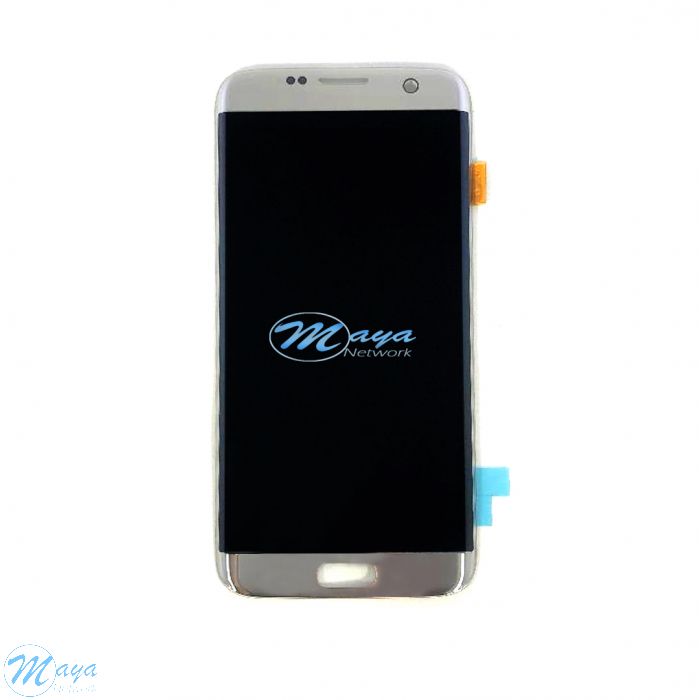(Refurbished) Samsung S7 Edge without Frame Replacement Part - Silver (NO LOGO)