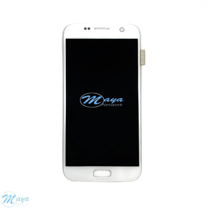 (Refurbished) Samsung S6 without Frame Replacement Part - White (NO LOGO)