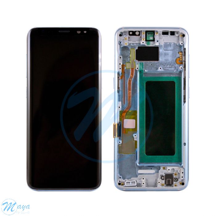 (Refurbished) Samsung S8 (with Frame) Replacement Part - Coral Blue