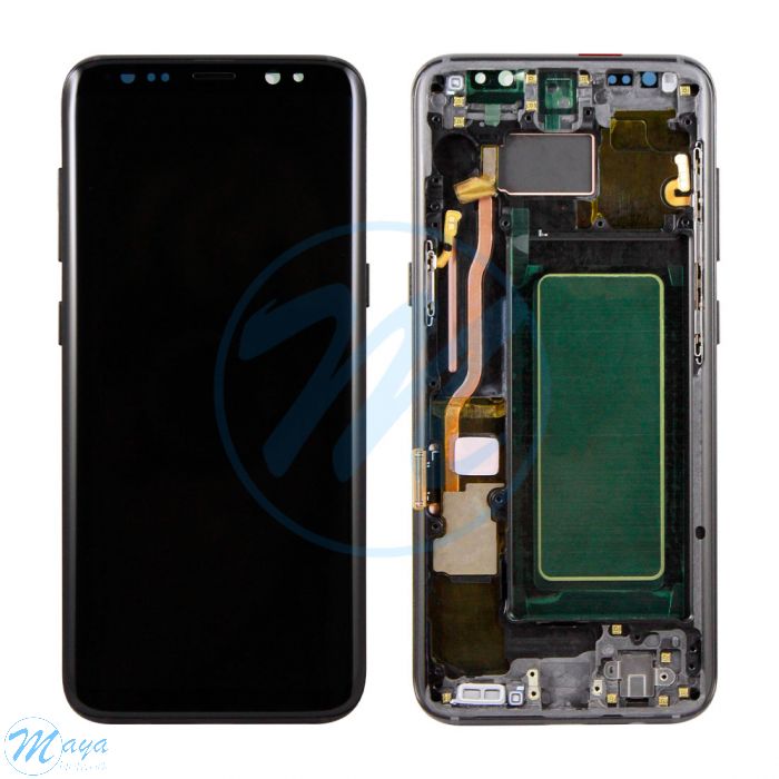 (Refurbished) Samsung S8 (with Frame) Replacement Part - Midnight Black
