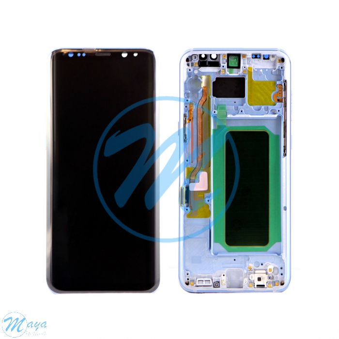 (Refurbished) Samsung S8 Plus (with Frame) Replacement Part - Coral Blue