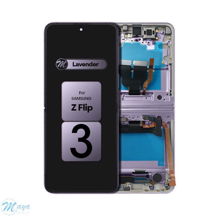 (Generic) Samsung Z Flip 3 5G F711 OLED (with Frame) Replacement Part - Lavender