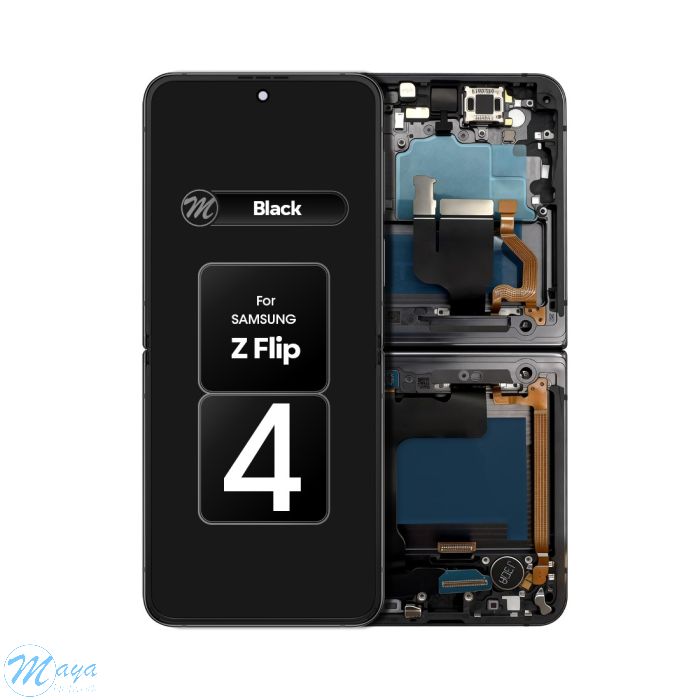 (Generic) Samsung Z Flip 4 5G F721 OLED (with Frame) Replacement Part - Graphite