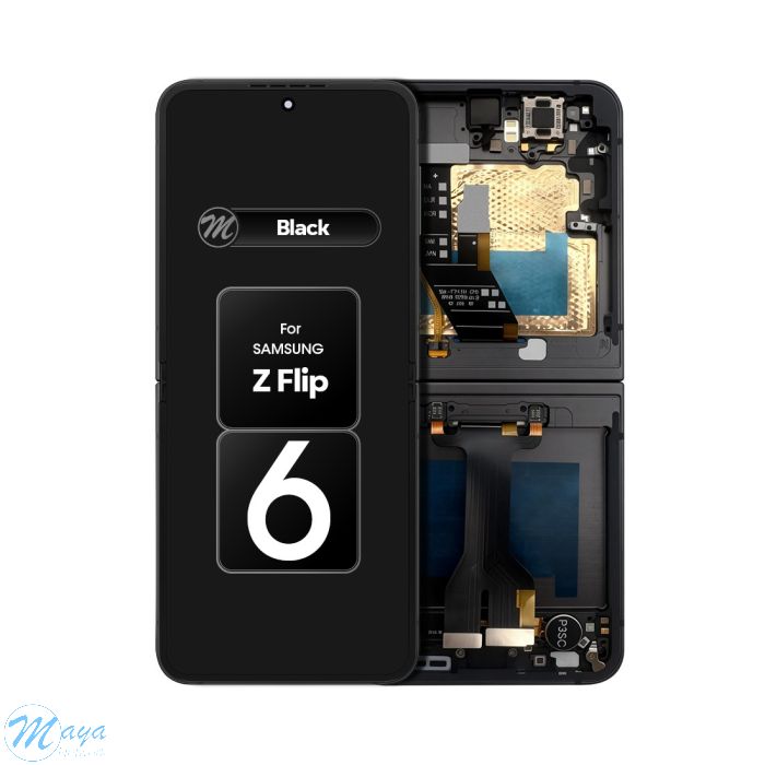 (Generic) Samsung Z Flip 6 5G F741 OLED (with Frame) Replacement Part - Black